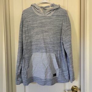 Hurley Lightweight Hoodie Blue Gray Pullover Kangaroo Pocket Size L